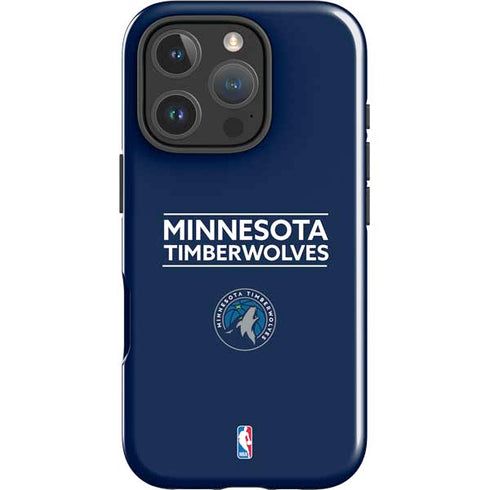 NBA Minnesota Timberwolves Standard - Navy Blue iPhone 16 Pro Impact Case